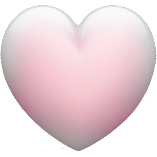White and pink heart