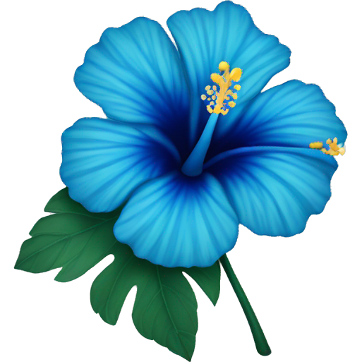 Blue hibiscus flower with shades of blue