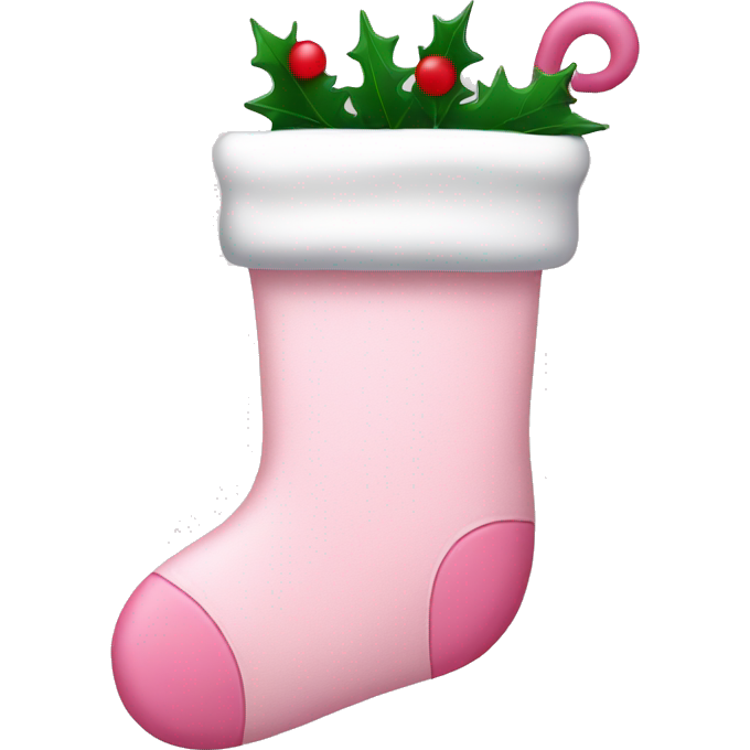 Light pink Christmas stocking