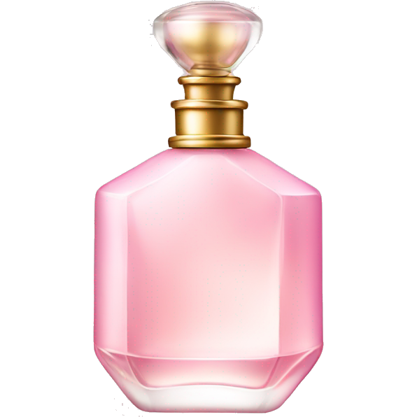 Light pink perfume bottle