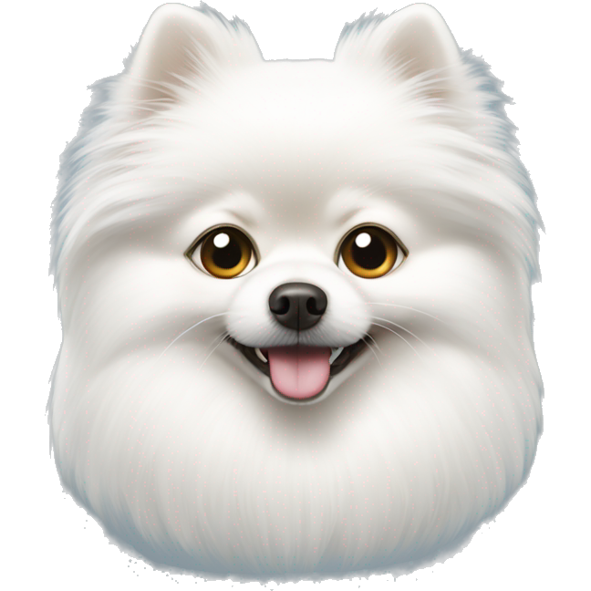 White pomeranian with one eye
