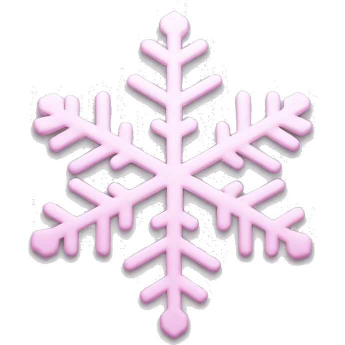 Pastel pink snowflake