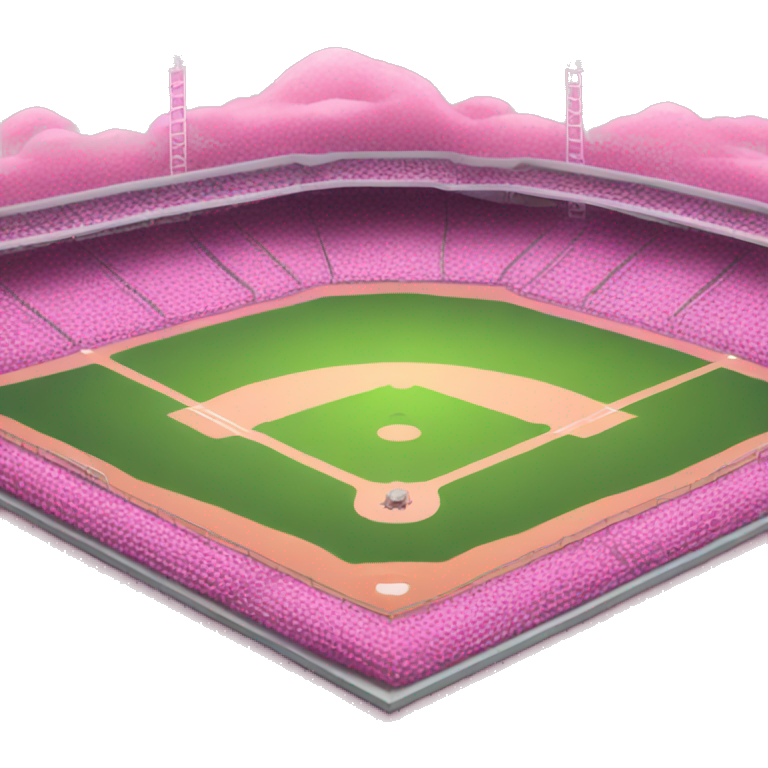 Pink softball field x clear x in depth