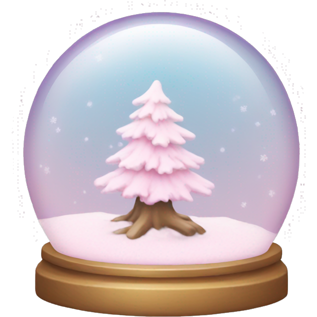 Pastel pink snow globe