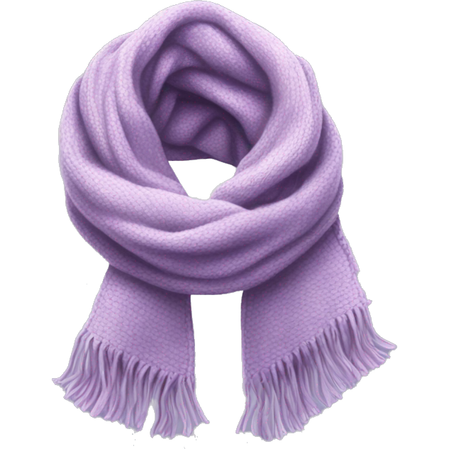 Realistic light purple winter scarf isolated.