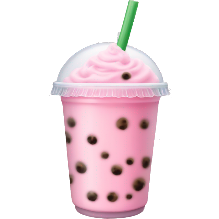 Bubble tea pink milk