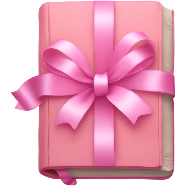 Book pink soft pastel with ribbon