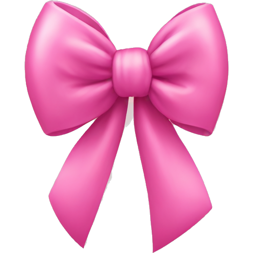 Bow heart pink