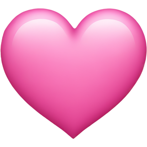 Pink heart iOS emoji