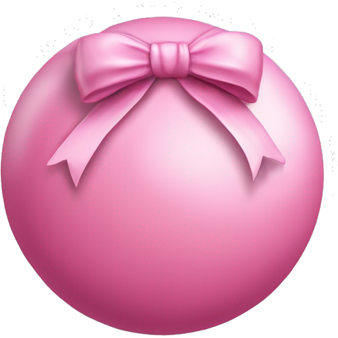 Boule à facette avec un noeud rose en haut à droite