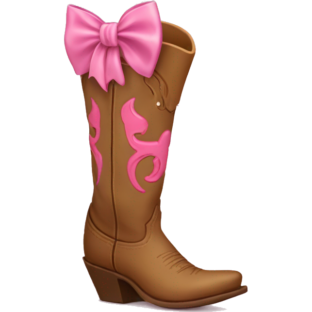 Cowgirl boots with pink bow