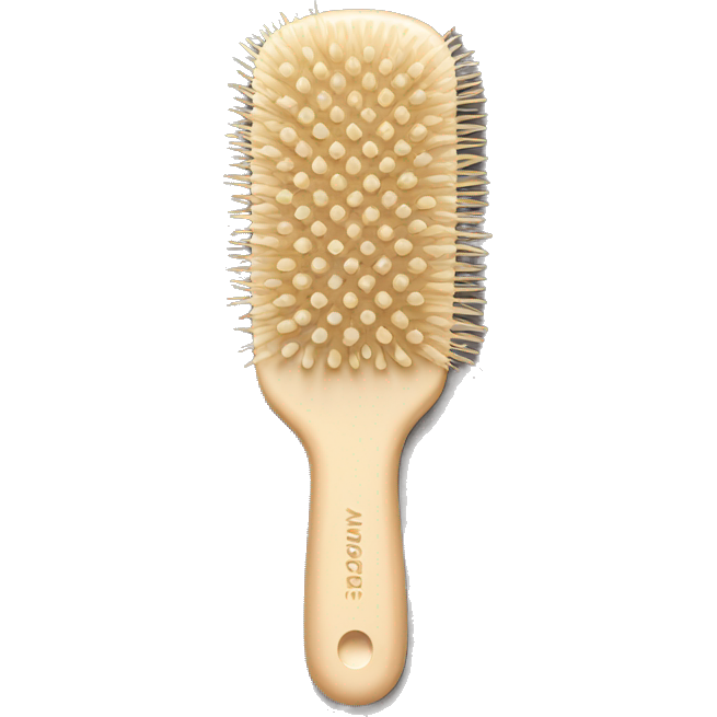 Beige hair brush