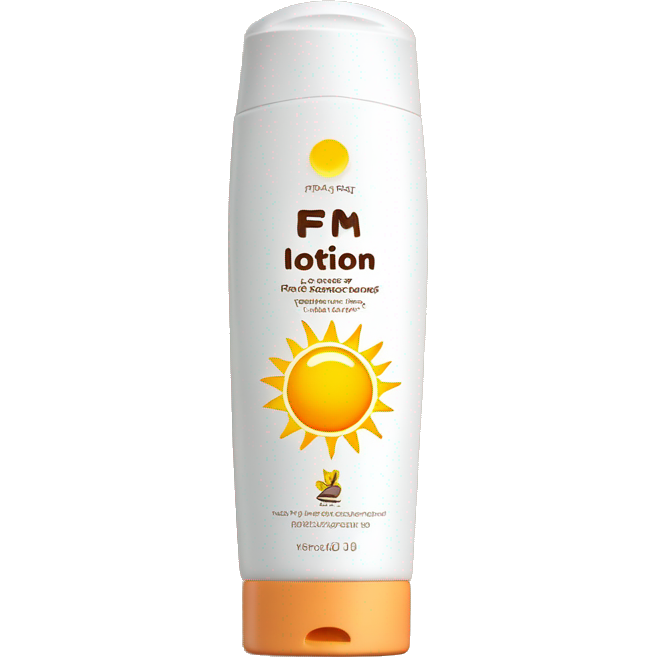 Sun lotion Fpf 20 on the front of the lotion