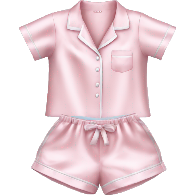 Light pink silk pyjamas set