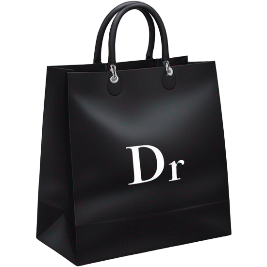 Black Dior shopping bag