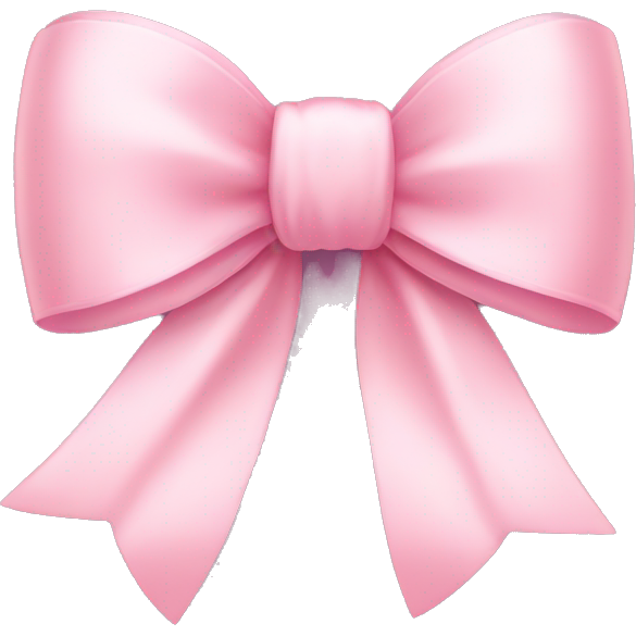 Pastel pink bow with ribbon