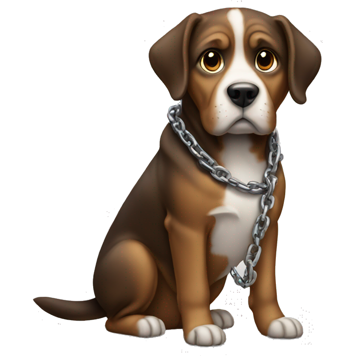 Dog with chain