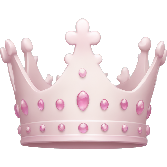 White and pastel pink crown