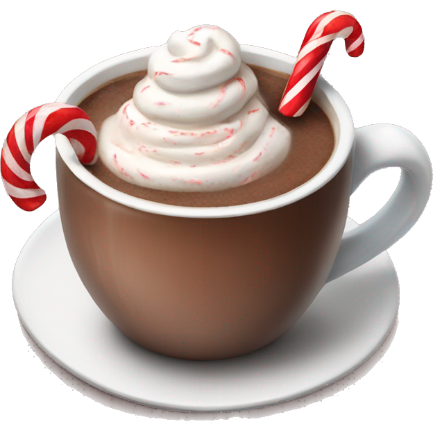 Hot cocoa with candy cane