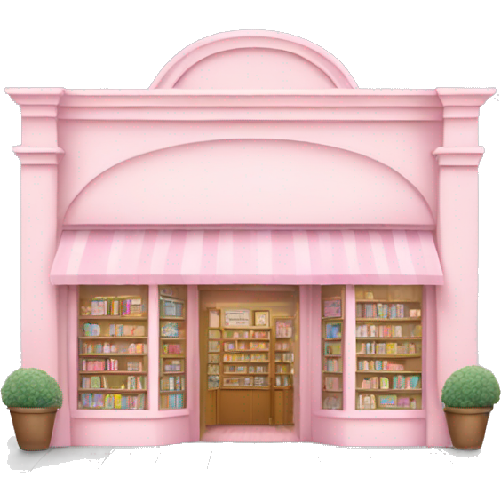 Pastel pink bookstore