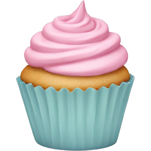 Pastel pink cupcake
