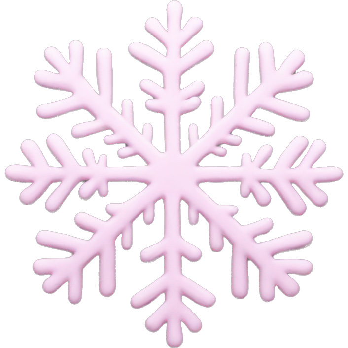 Pastel pink snowflake