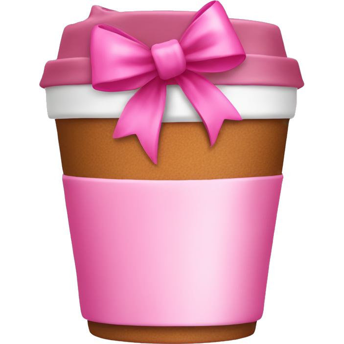 Coffee cup with a pink coquette bow on it