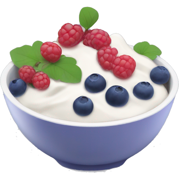 Yoghurt bowl with grapes and blueberries and raspberries