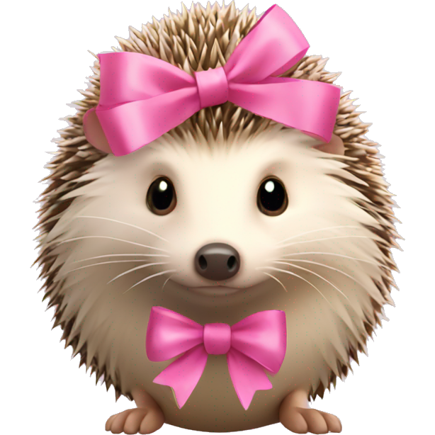 Hedgehog with pink bow