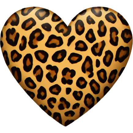 Leopard print heart