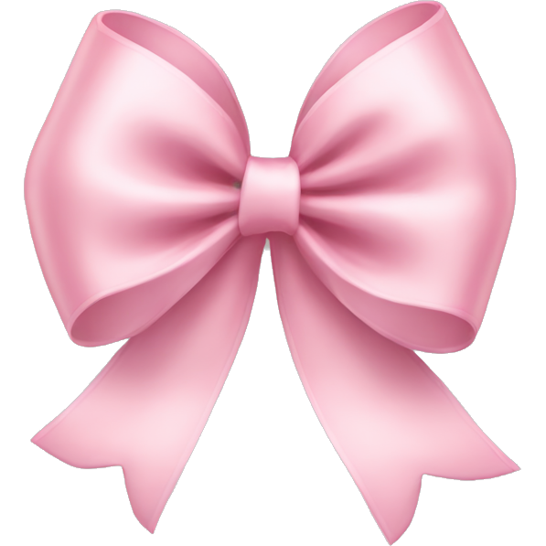Light pink ribbon bow