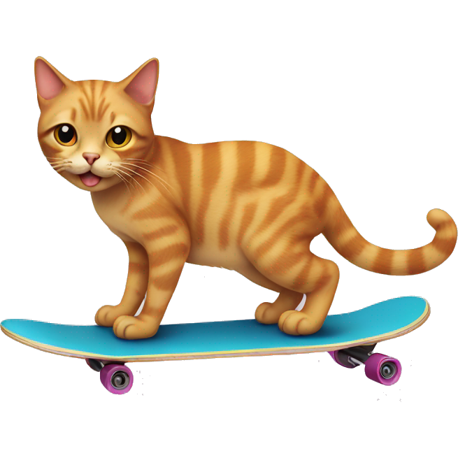 Cat on a skateboard