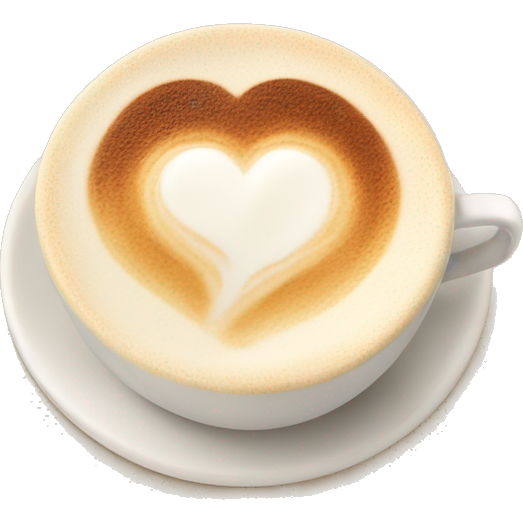 Cup of cappuccino with a heart on cream