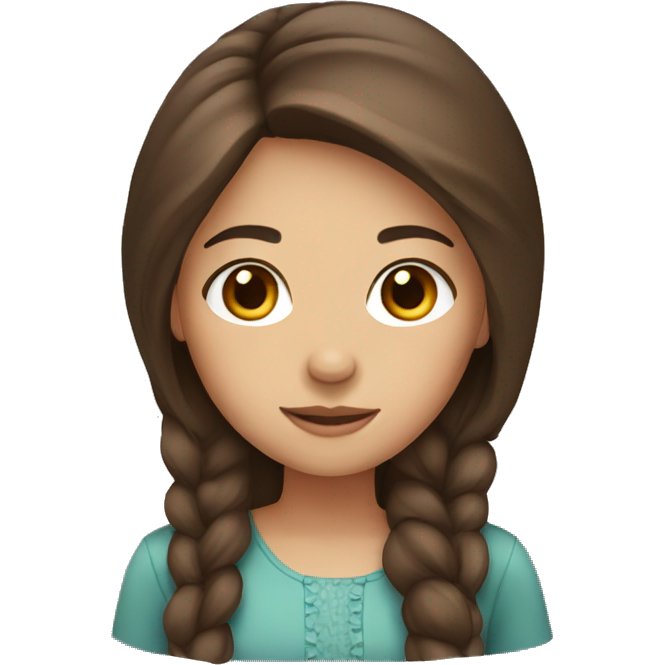 Girl with brown hair and brown eyes