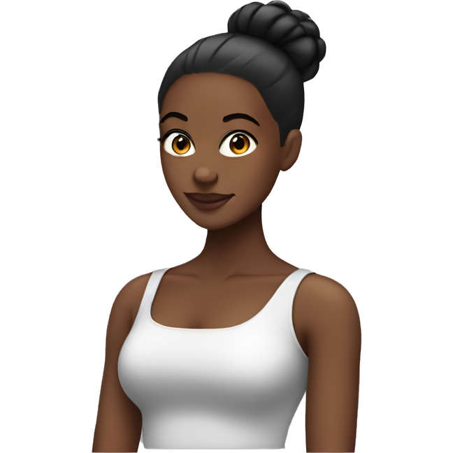 Black girl with a slick back bun