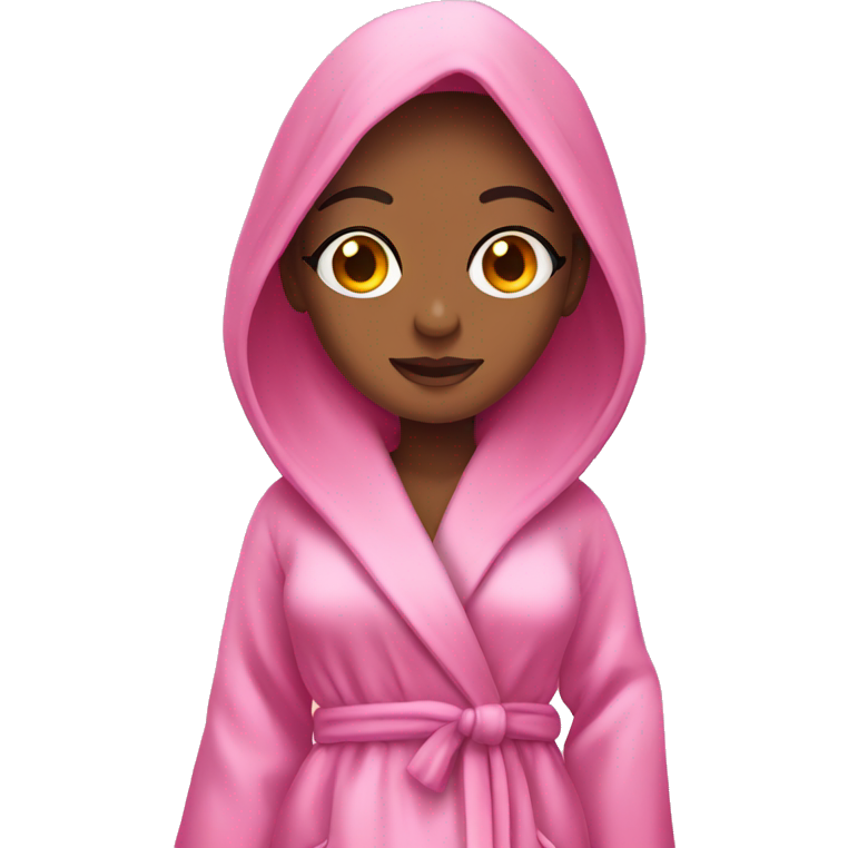 Pink glamorous dressing gown