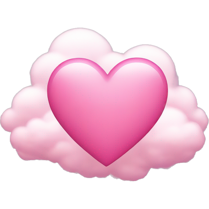 Pink heart + cloud