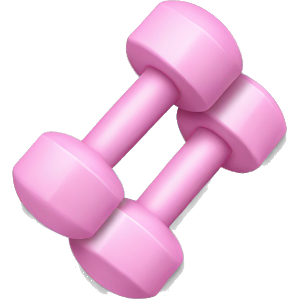 Light pink dumbbells