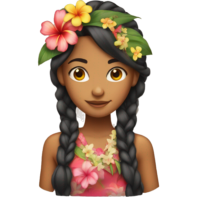 Hawaiian girl with a flower in her hair