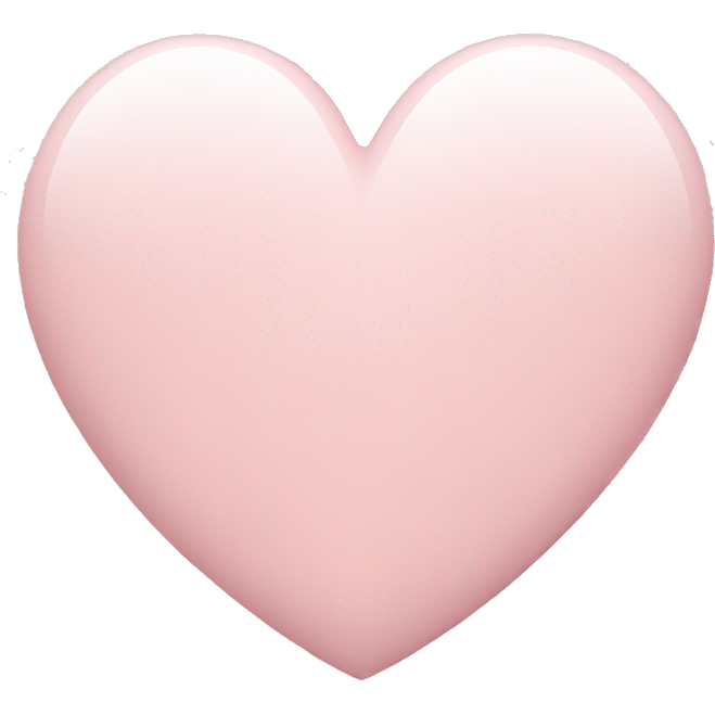 Pale pink heart