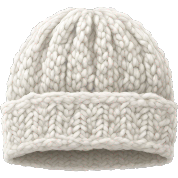 White knitted wool cap piece of clothing
