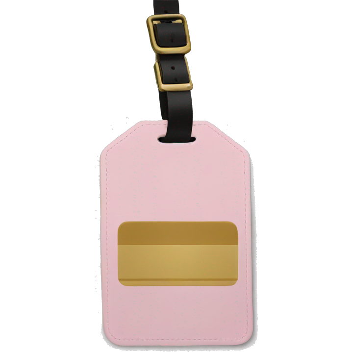 Light pink and gold luggage tag