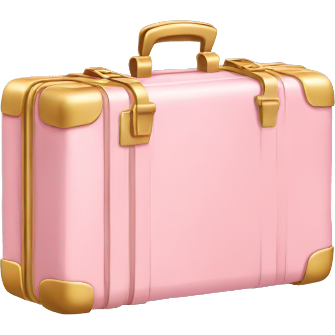 Light pink golden suit case