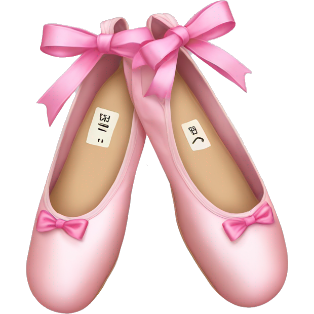 Ballet slippers with pink bow