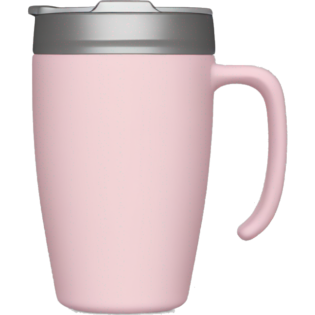 Light pink tumbler with handle