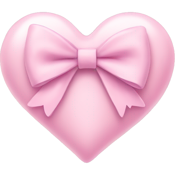 Pastel pink heart with a bow