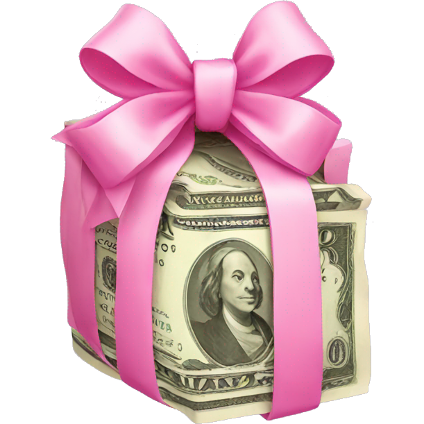 Pink money with pink bow