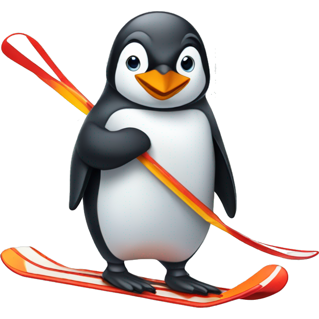 Penguin that’s skiing