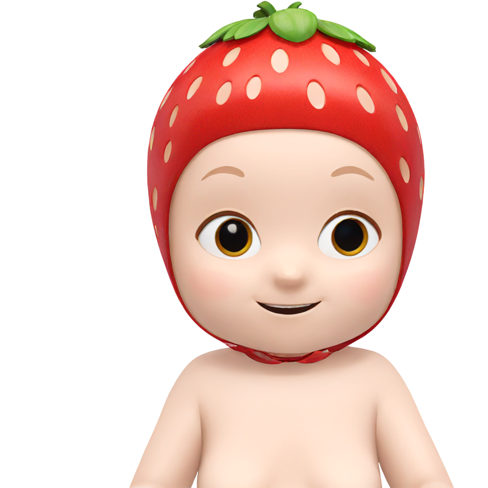 Smiling girl with strawberries