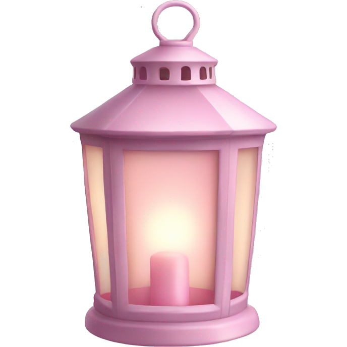 Pastel pink christmas lantern
